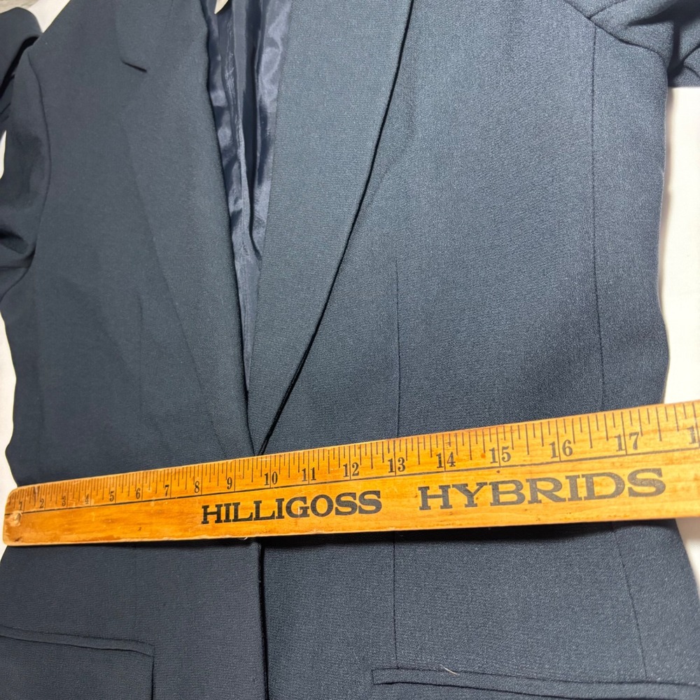 Liz Claiborne Collection Women 6 Navy Blue Blazer Suit Jacket Career - Picture 7 of 9